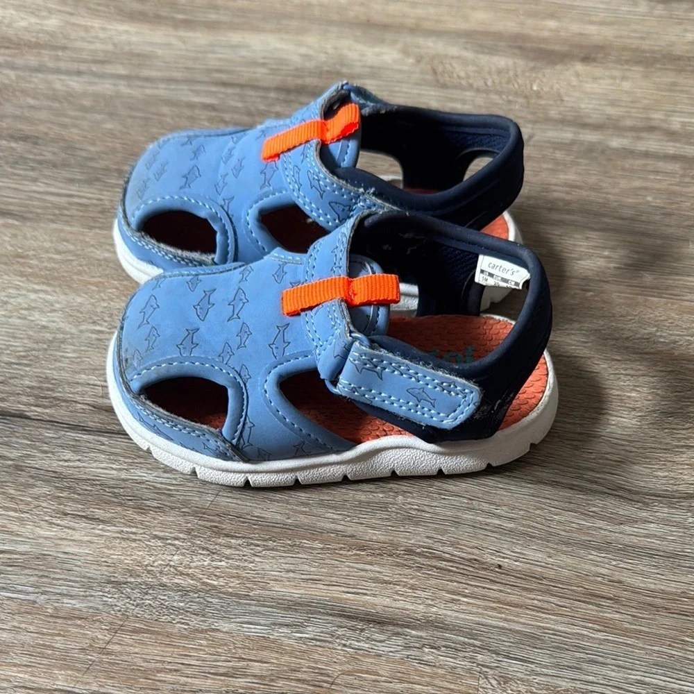 Kids Blue and Orange Sandals